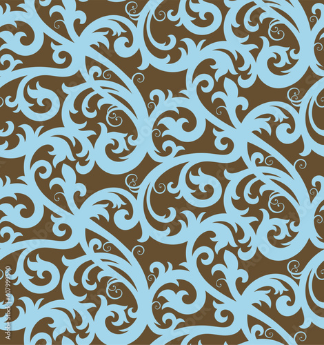 Seamless background from a floral ornament, Fashionable modern wallpaper or textile