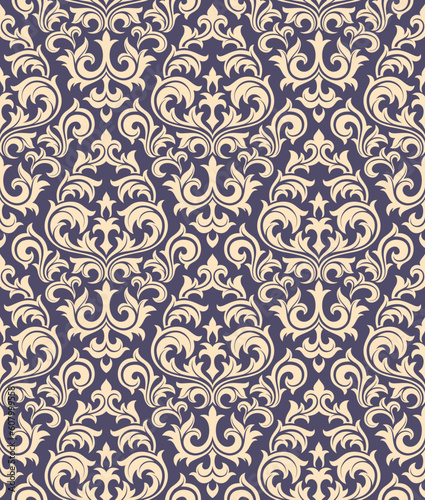 Seamless background from a floral ornament, Fashionable modern wallpaper or textile