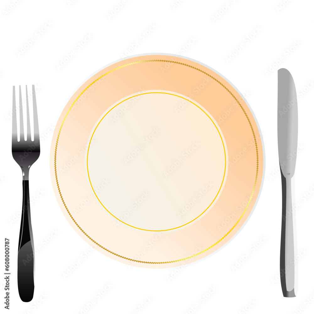 Realistic illustration plate - vector Realistic illustration plate - vector