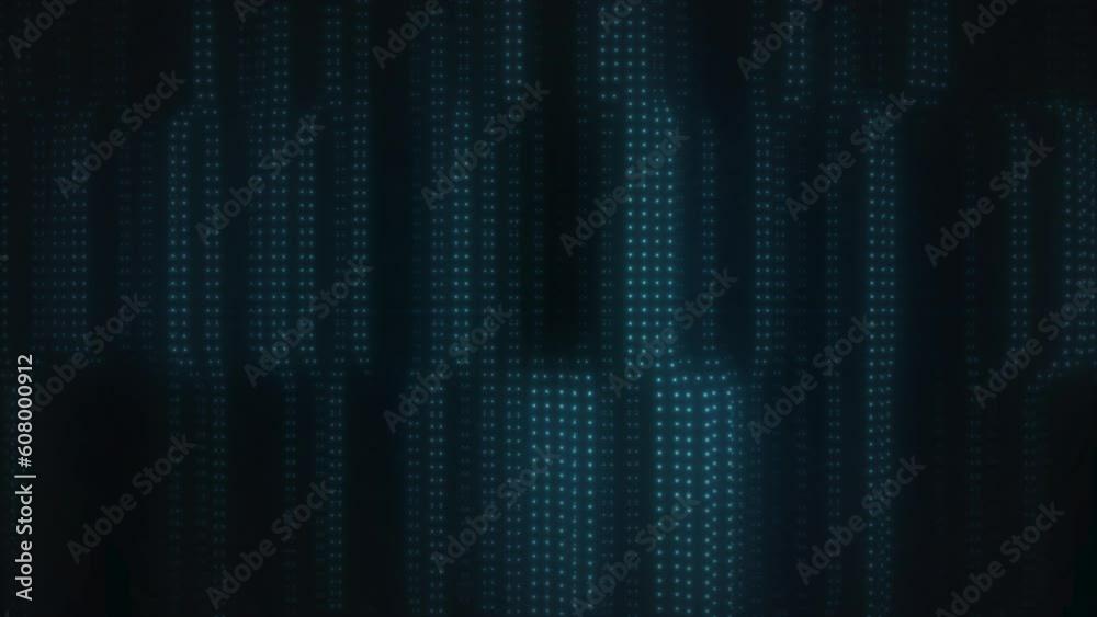 Blue Abstract animated background, with pixels and elements appearing Blue Abstract animated background, with pixels and elements appearing