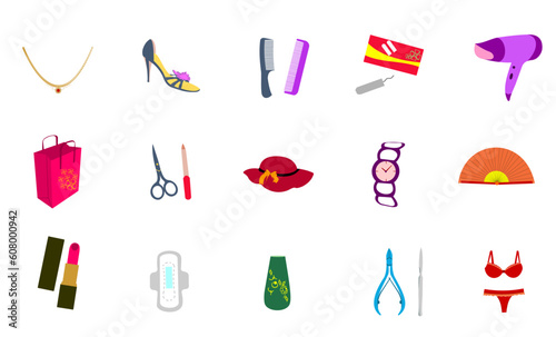 Cosmetic icons. Vector