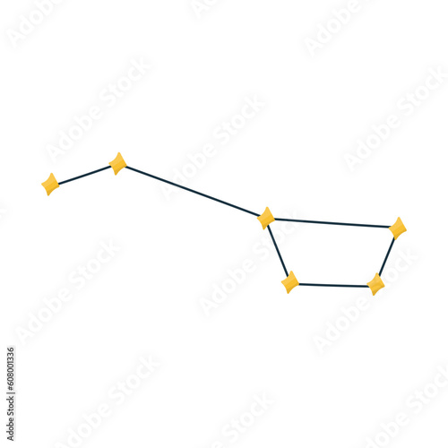 stars constellation Ursa Major space sky white