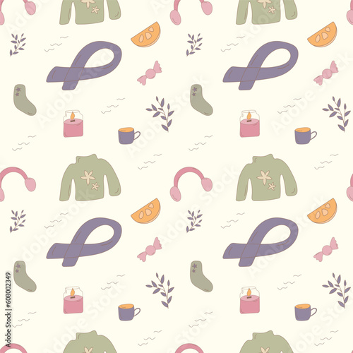 cozy elements warm safe light elements pattern