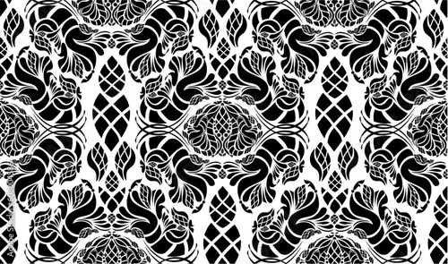 Vector beauty royal decorative seamless floral ornament