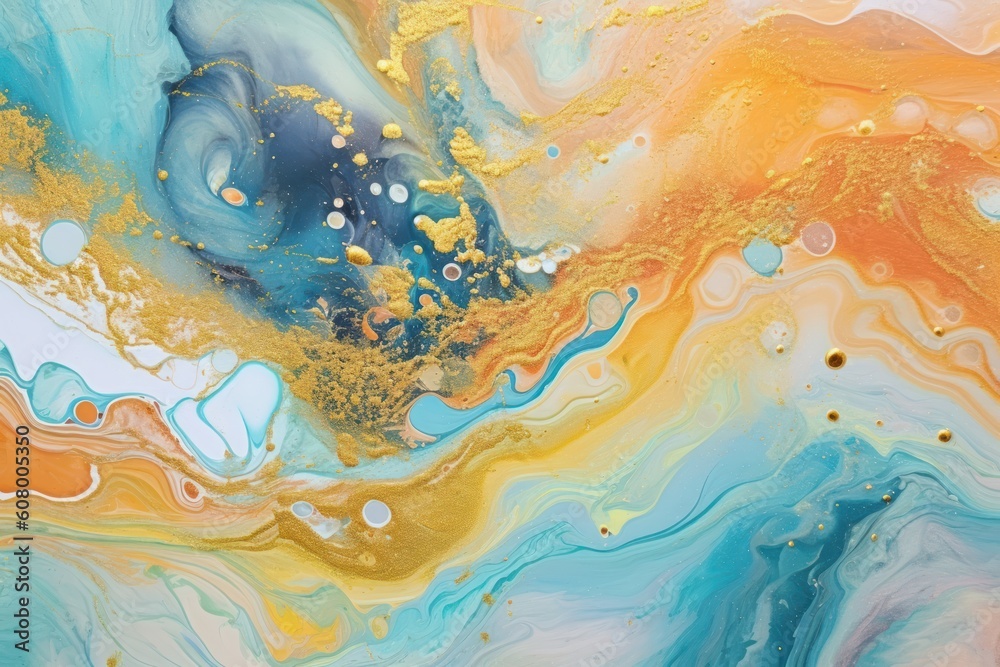 Fototapeta premium Natural luxury abstract fluid art painting in alcohol ink technique.