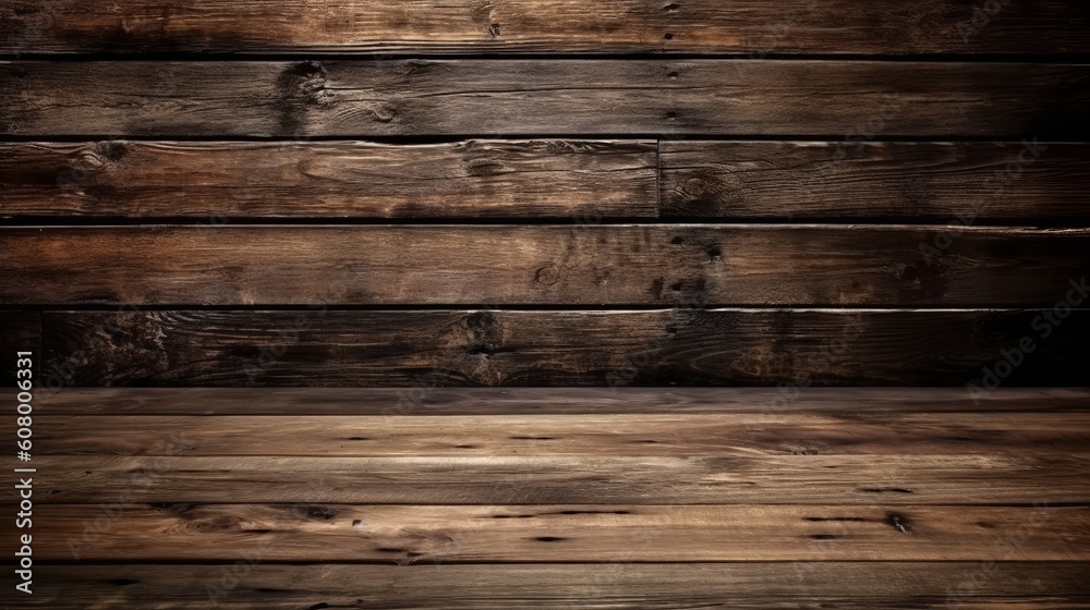 Brown wooden planks background. Backdrops of wooden planks. Created with Generative AI technology. Brown wooden planks background. Backdrops of wooden planks. Created with Generative AI technology.