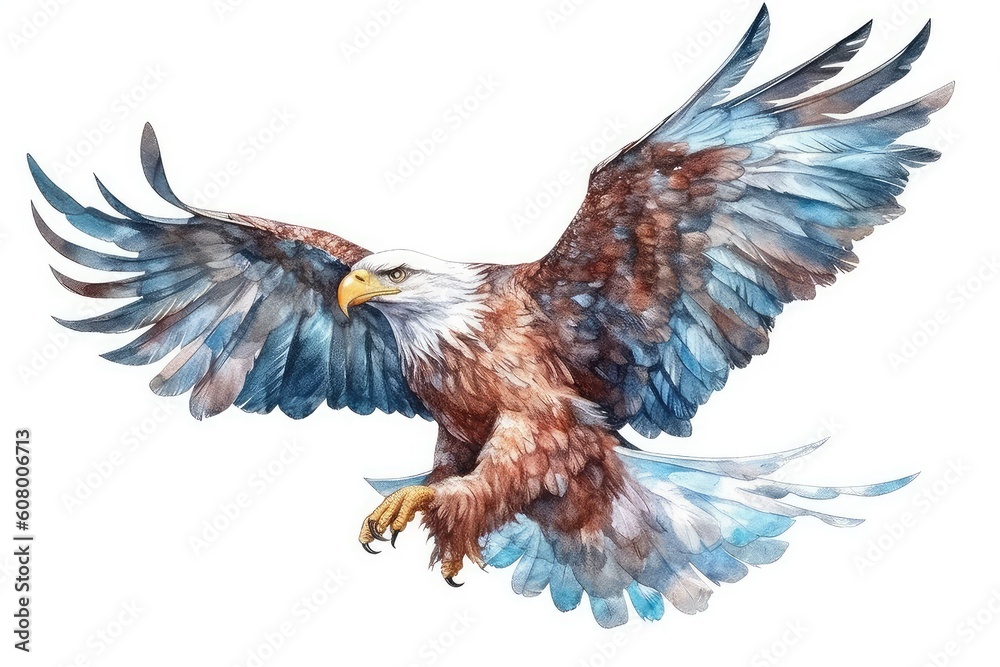 Fototapeta premium american eagle with wings