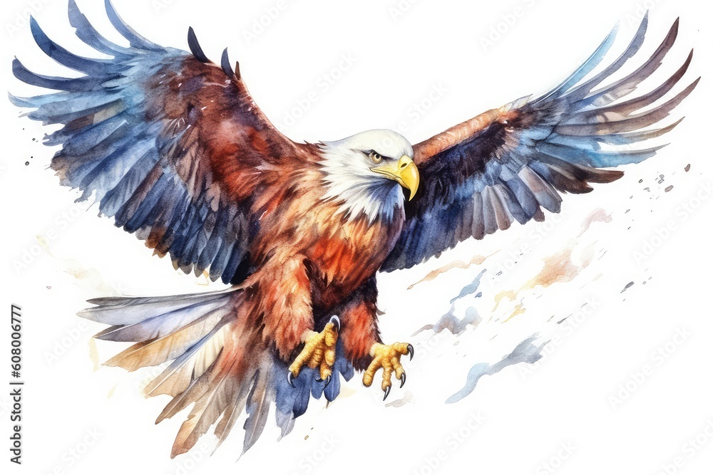 Fototapeta premium american eagle with wings