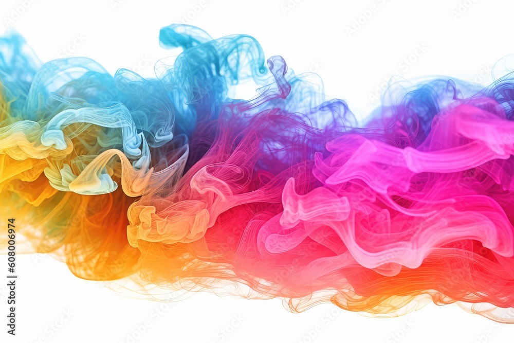 Fototapeta premium colorful smoke isolated on white