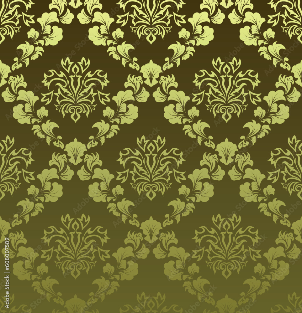 Damask seamless vector background. For easy making seamless pattern just drag all group into swatches bar, and use it for filling any contours. Damask seamless vector background. For easy making seamless pattern just drag all group into swatches bar, and use it for filling any contours.