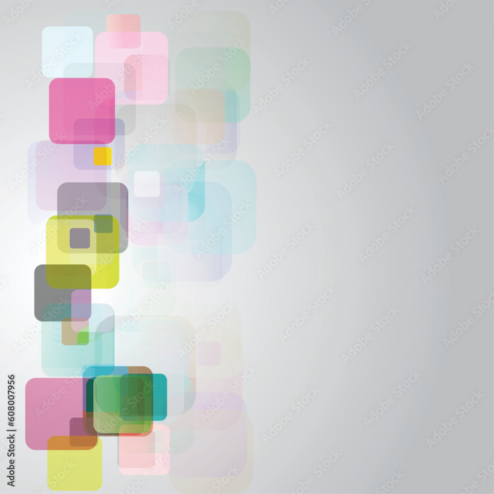 Obraz premium Abstract background of semi transparent squares