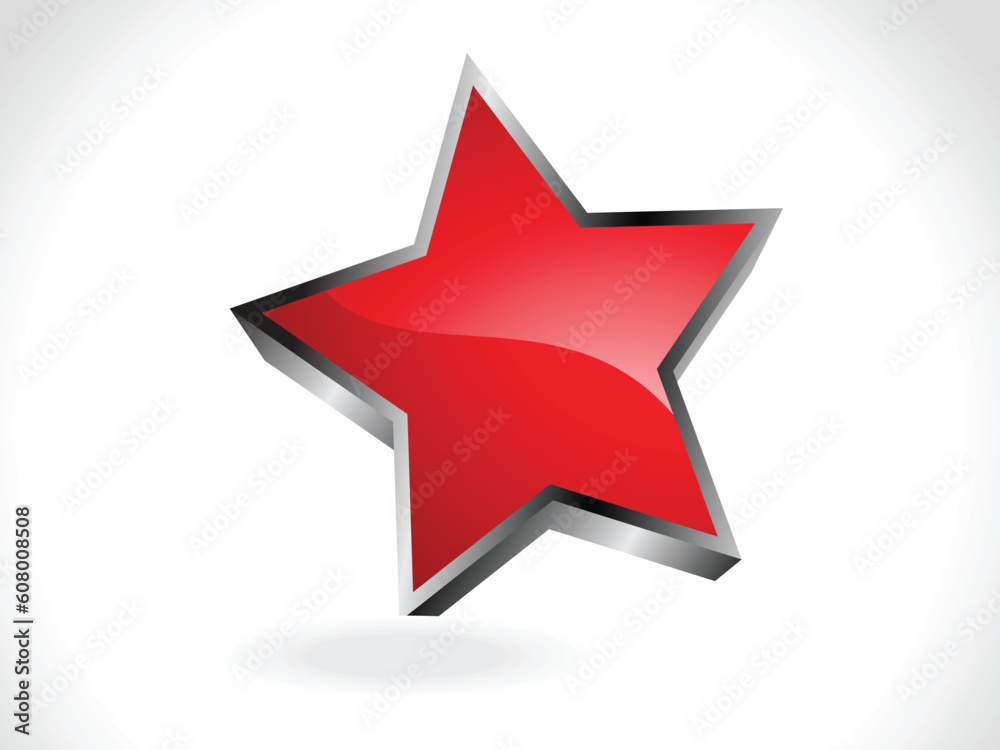 Fototapeta premium abstract 3d star icon vector illustration