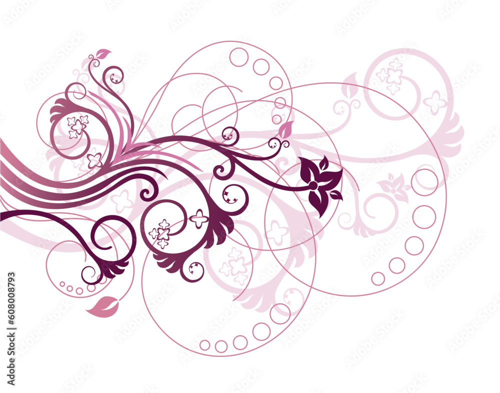 Floral design element vector illustration