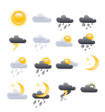 set of vector weather icons for your design