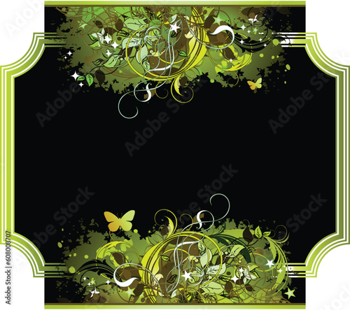 floral frame, this  illustration may be useful  as designer work