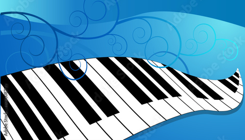 An image of piano keys with background.