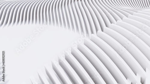 Wallpaper Mural Abstract Curved Shapes. White Circular Background. Torontodigital.ca