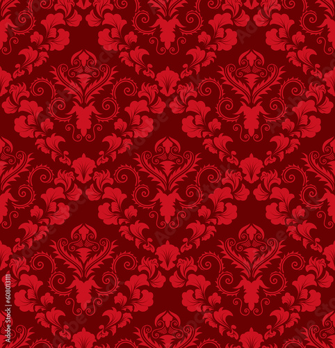 Damask seamless vector background. For easy making seamless pattern just drag all group into swatches bar, and use it for filling any contours.