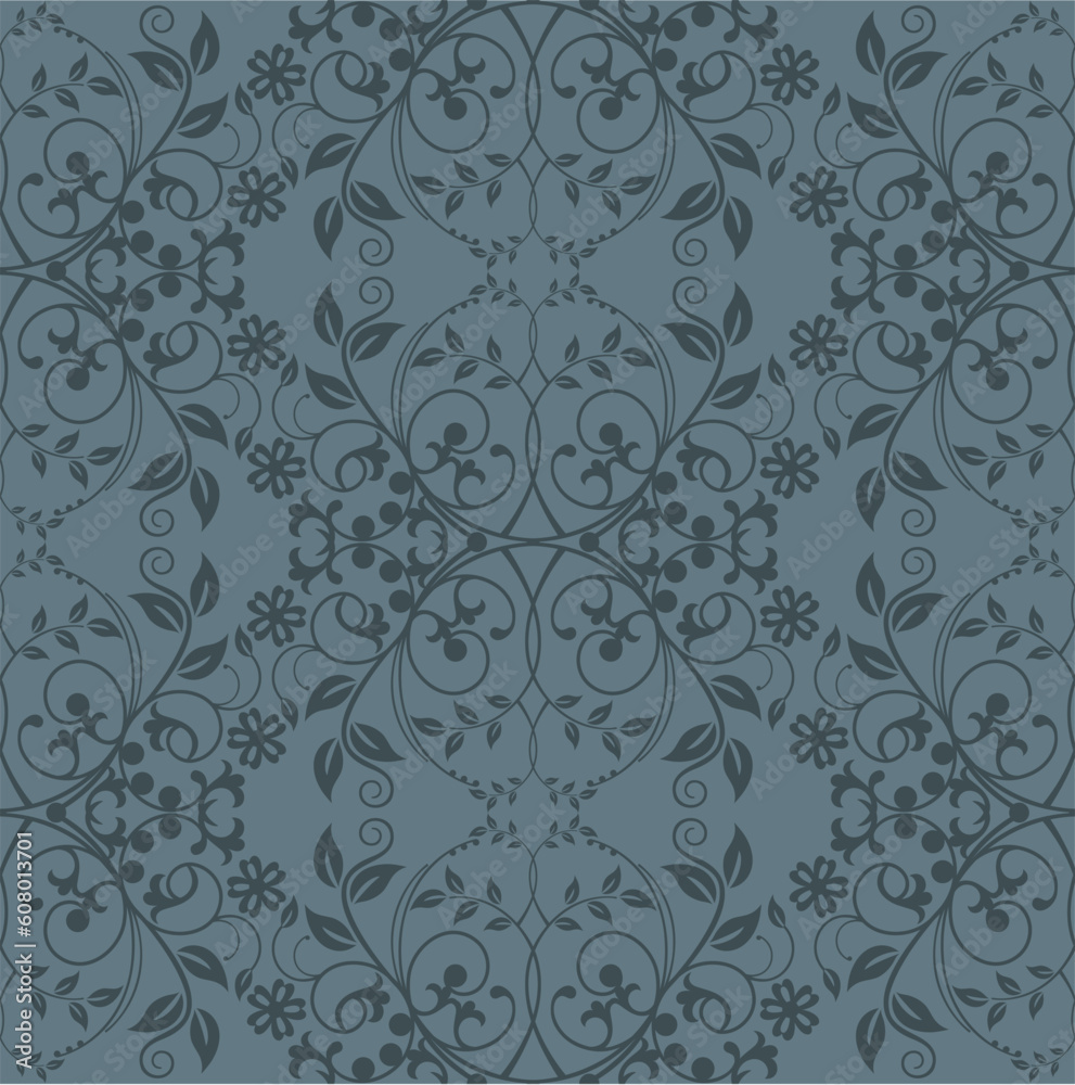 custom made wallpaper toronto digitalSeamless grey floral wallpaper vector illustration
