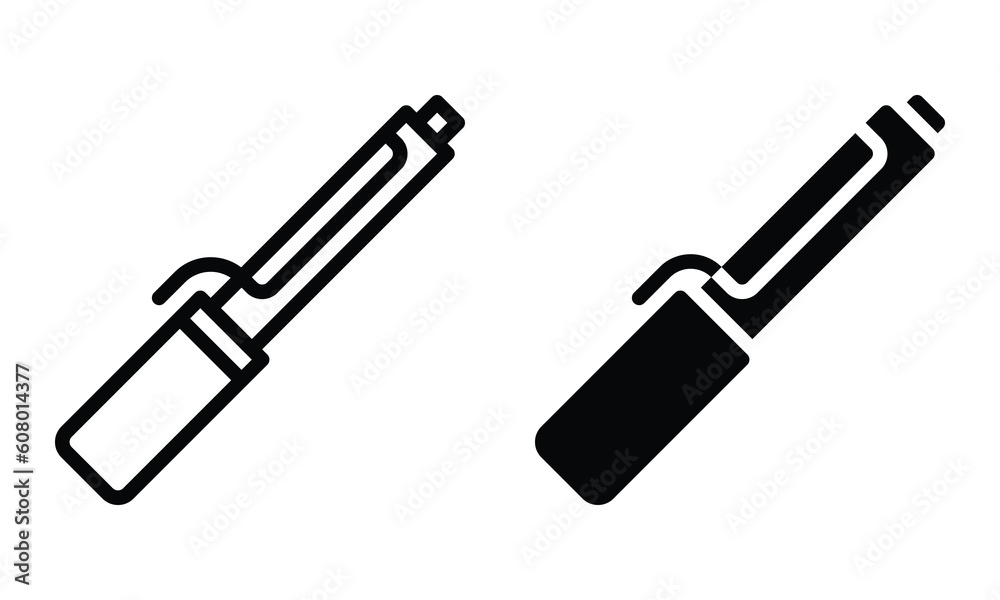 Curler icon with outline and glyph style.