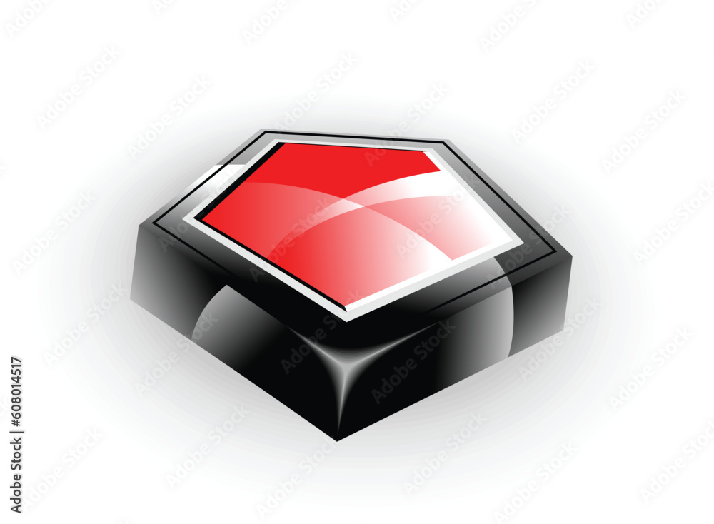 Abstract object. Beautiful 3d vector illustration in black and red. Abstract object. Beautiful 3d vector illustration in black and red.