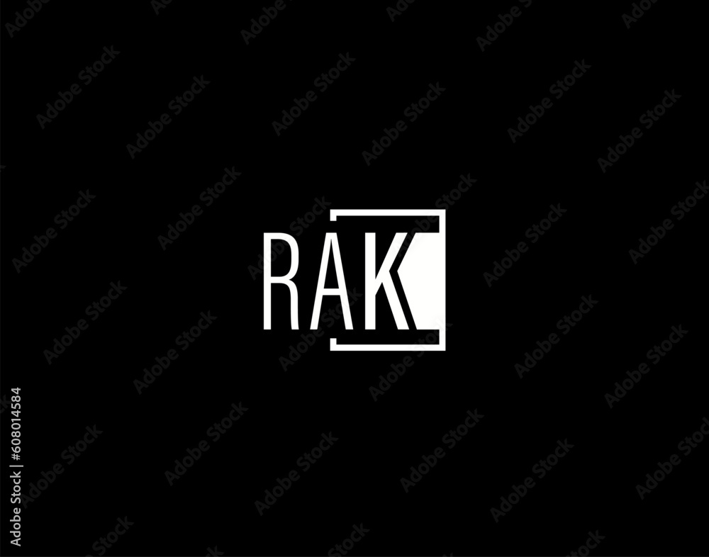 RAK Logo and Graphics Design, Modern and Sleek Vector Art and Icons isolated on black background RAK Logo and Graphics Design, Modern and Sleek Vector Art and Icons isolated on black background