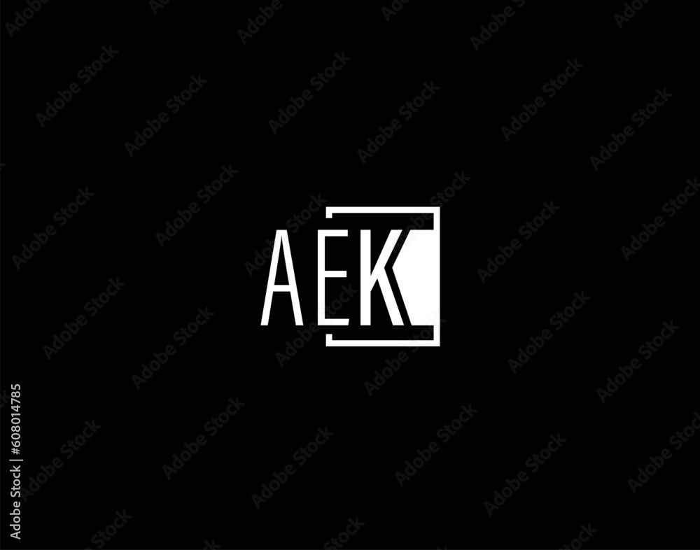 AEK Logo and Graphics Design, Modern and Sleek Vector Art and Icons isolated on black background