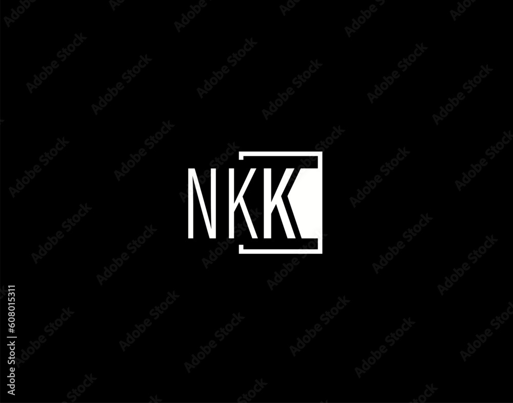 NKK Logo and Graphics Design, Modern and Sleek Vector Art and Icons isolated on black background NKK Logo and Graphics Design, Modern and Sleek Vector Art and Icons isolated on black background