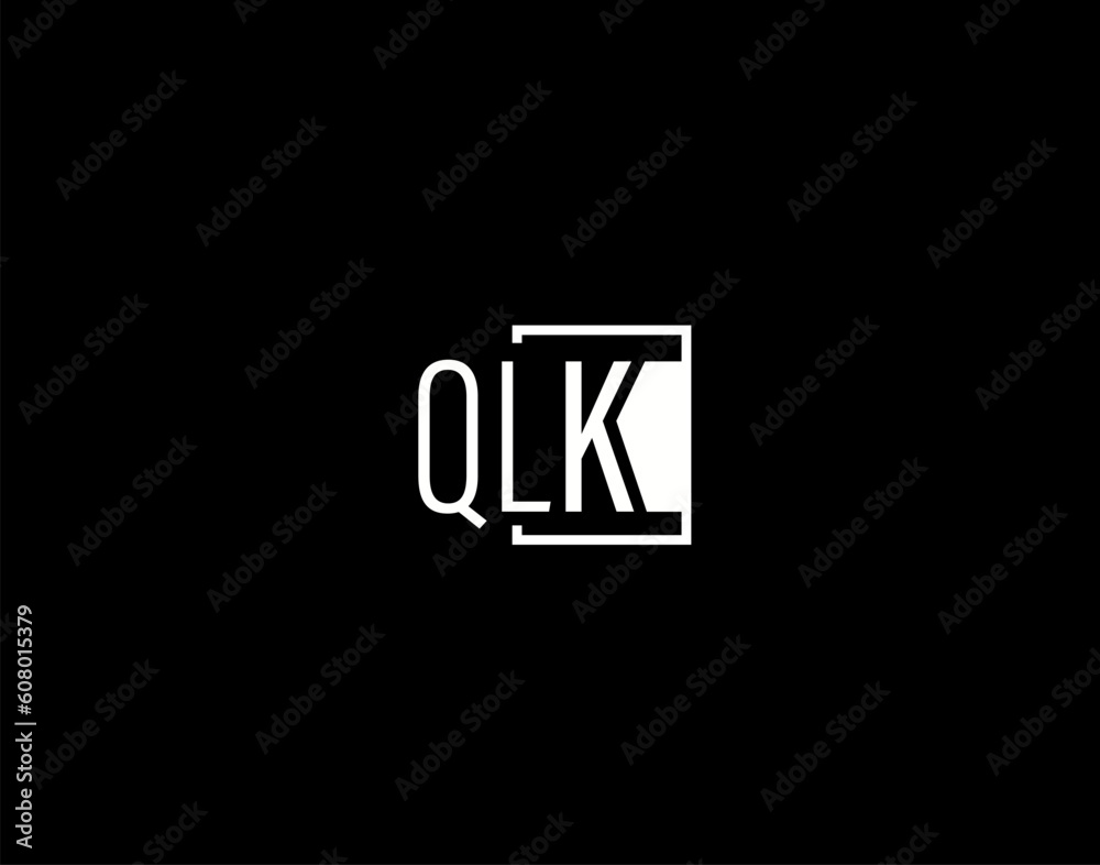 QLK Logo and Graphics Design, Modern and Sleek Vector Art and Icons isolated on black background QLK Logo and Graphics Design, Modern and Sleek Vector Art and Icons isolated on black background