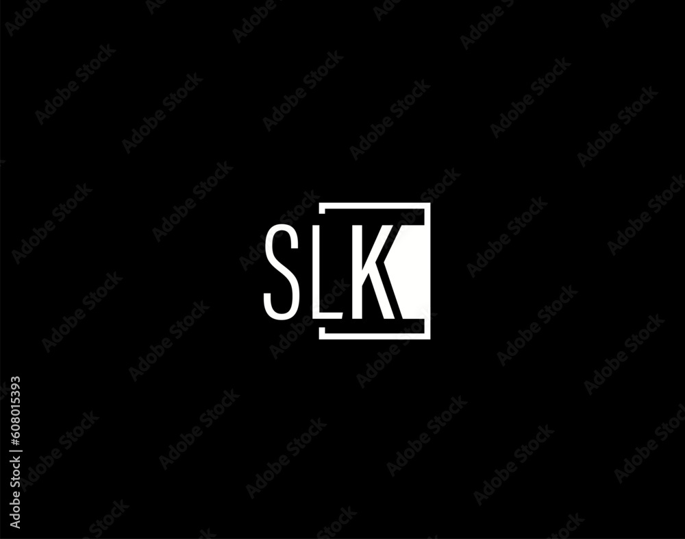 SLK Logo and Graphics Design, Modern and Sleek Vector Art and Icons isolated on black background SLK Logo and Graphics Design, Modern and Sleek Vector Art and Icons isolated on black background