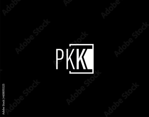 PKK Logo and Graphics Design, Modern and Sleek Vector Art and Icons isolated on black background photo