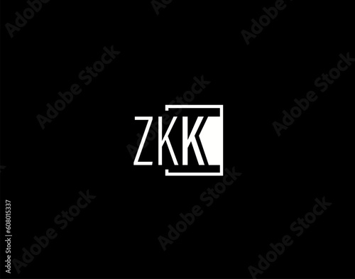 ZKK Logo and Graphics Design, Modern and Sleek Vector Art and Icons isolated on black background © Rubel