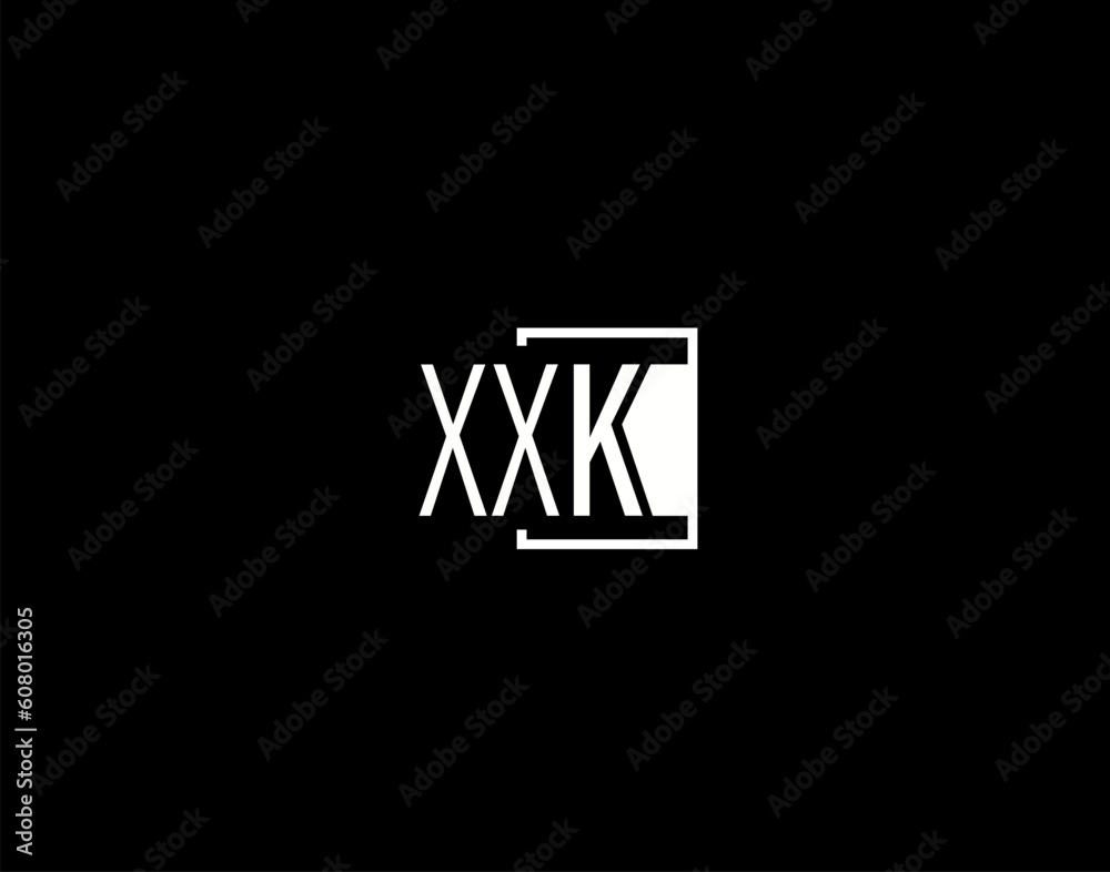 XXK Logo and Graphics Design, Modern and Sleek Vector Art and Icons isolated on black background XXK Logo and Graphics Design, Modern and Sleek Vector Art and Icons isolated on black background