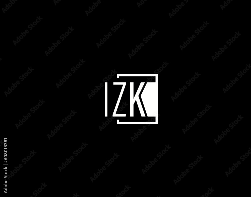 IZK Logo and Graphics Design, Modern and Sleek Vector Art and Icons isolated on black background IZK Logo and Graphics Design, Modern and Sleek Vector Art and Icons isolated on black background