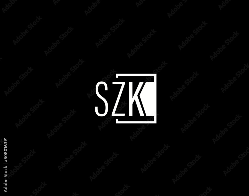 SZK Logo and Graphics Design, Modern and Sleek Vector Art and Icons isolated on black background SZK Logo and Graphics Design, Modern and Sleek Vector Art and Icons isolated on black background