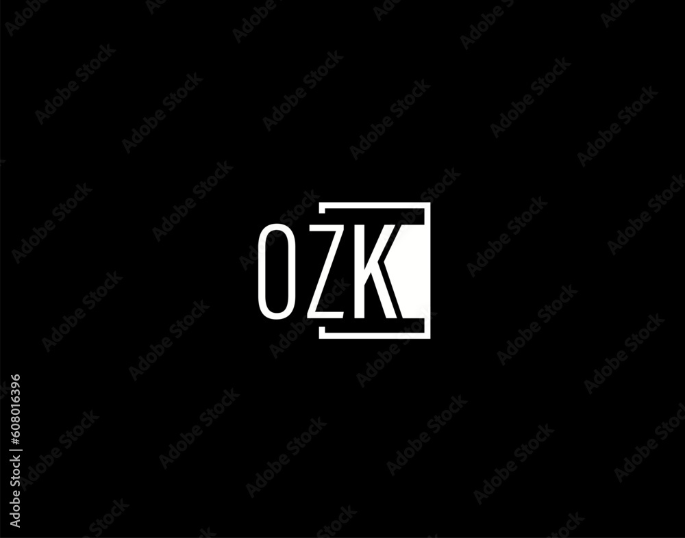 OZK Logo and Graphics Design, Modern and Sleek Vector Art and Icons isolated on black background OZK Logo and Graphics Design, Modern and Sleek Vector Art and Icons isolated on black background