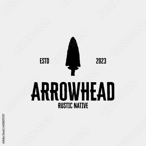 Creative rustic native arrowhead logo design vector concept illustration idea