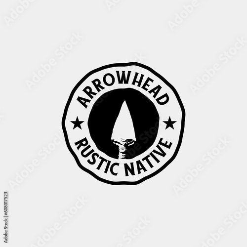 Creative rustic native arrowhead logo design vector concept illustration idea