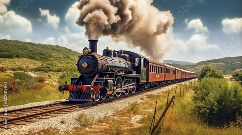 Photo old locomotive