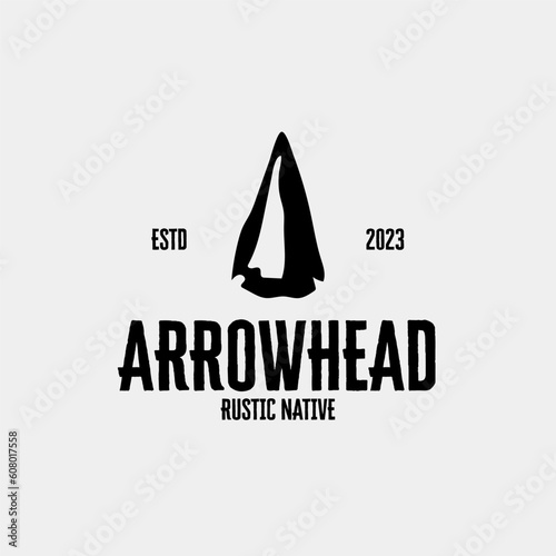 Creative rustic native arrowhead logo design vector concept illustration idea