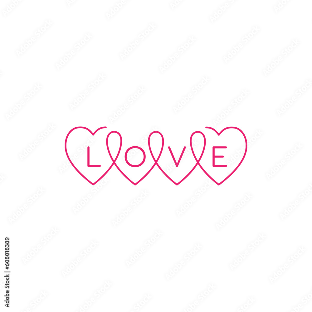 Pattern with hearts. Love. Vector illustration.