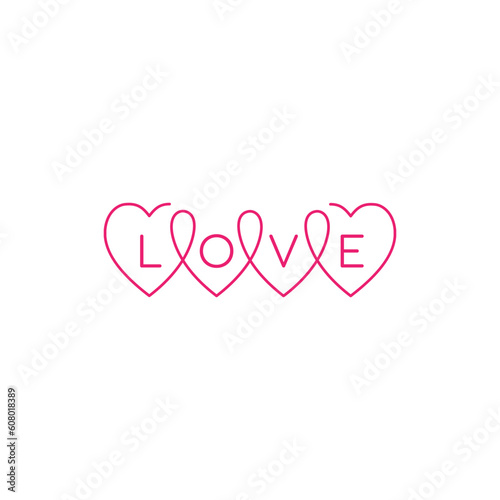 Pattern with hearts. Love. Vector illustration.