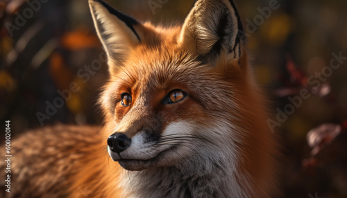 red fox portrait generative art