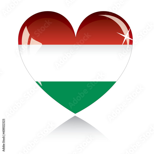 Vector heart with Hungary flag texture isolated on a white background. Free Download Vector heart with Hungary flag texture isolated on a white background. - GFXLoad