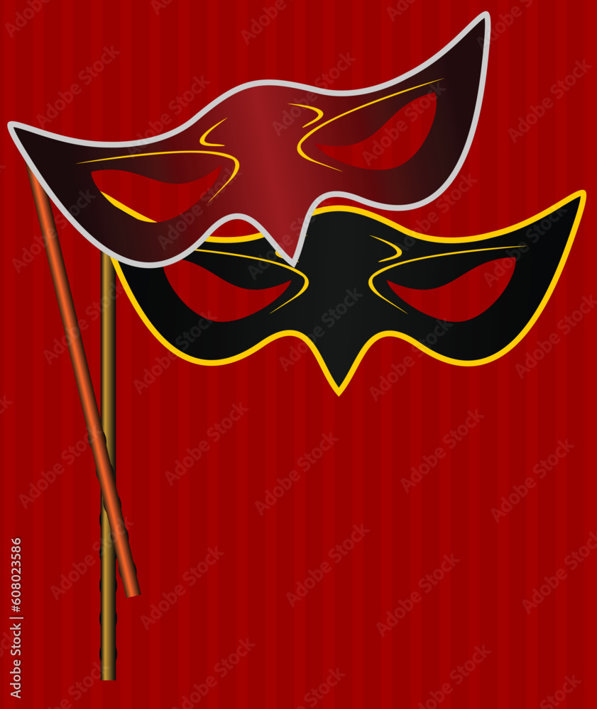 Realistic illustration of carnivals mask - vector