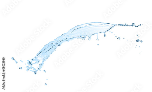 Splash of clear water on white background