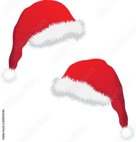 Isolated christmas hat on the white background