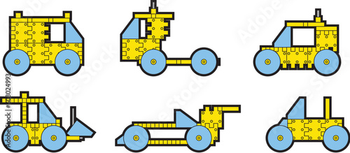 Photos vector illustration of  building kit.