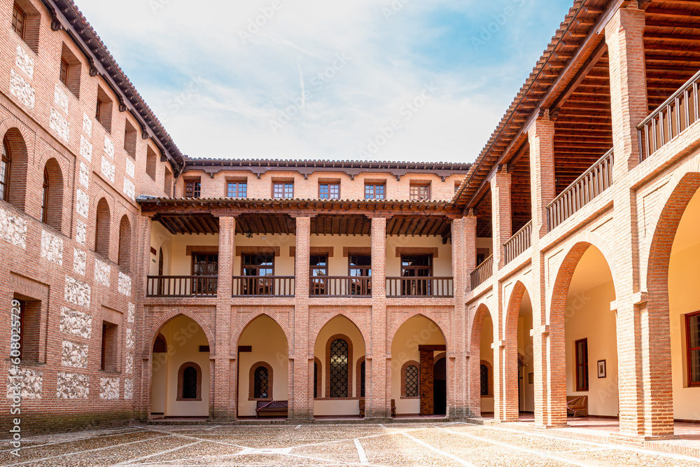 Courtyard of the Castillo de la Mota, Medina del Campo, Valladolid, Spain