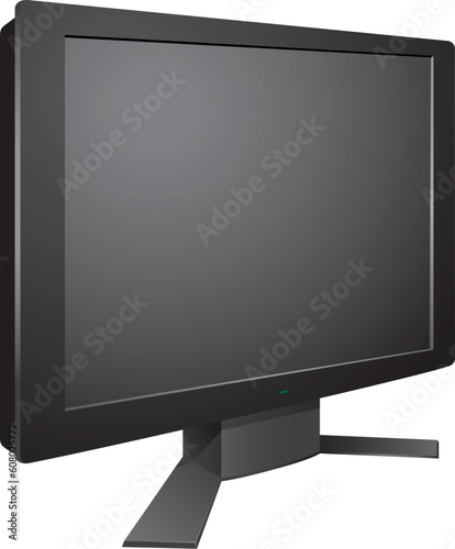 The modern 3d tv isolated on white